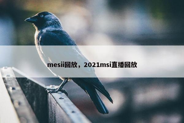 mesii回放，2021msi直播回放