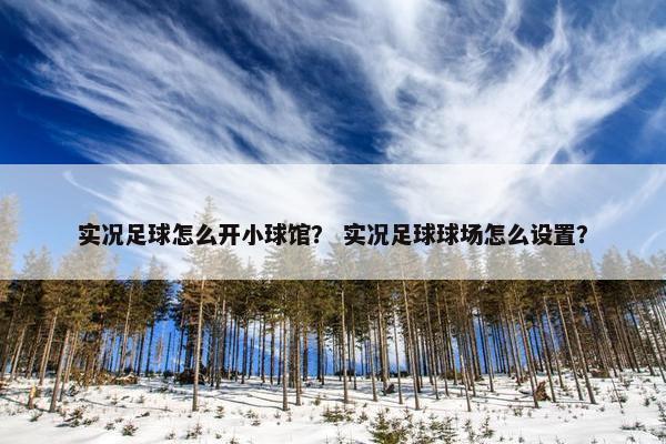 实况足球怎么开小球馆？ 实况足球球场怎么设置？