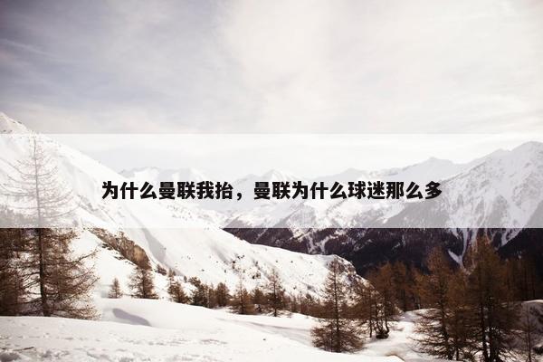 为什么曼联我抬，曼联为什么球迷那么多