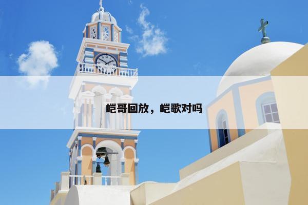 皑哥回放，皑歌对吗