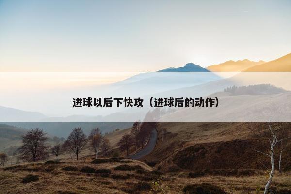 进球以后下快攻（进球后的动作）