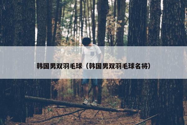 韩国男双羽毛球（韩国男双羽毛球名将）