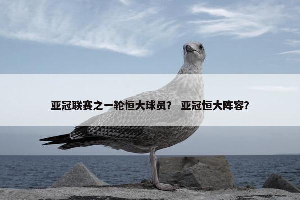 亚冠联赛之一轮恒大球员？ 亚冠恒大阵容？