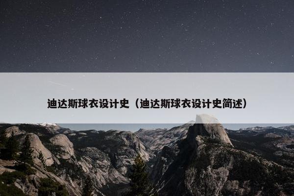 迪达斯球衣设计史（迪达斯球衣设计史简述）