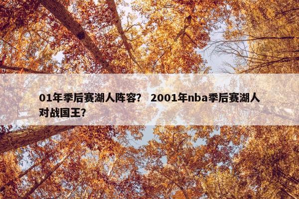 01年季后赛湖人阵容？ 2001年nba季后赛湖人对战国王？