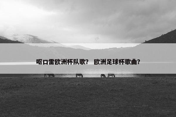 呕口雷欧洲杯队歌？ 欧洲足球杯歌曲？