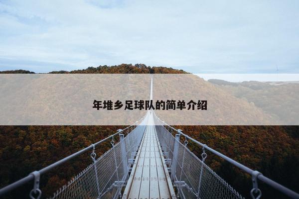 年堆乡足球队的简单介绍