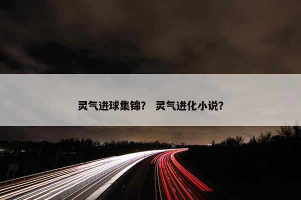 灵气进球集锦？ 灵气进化小说？