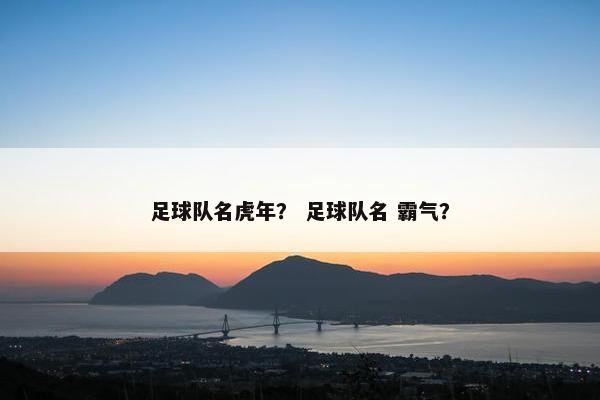 足球队名虎年？ 足球队名 霸气？