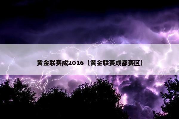 黄金联赛成2016（黄金联赛成都赛区）