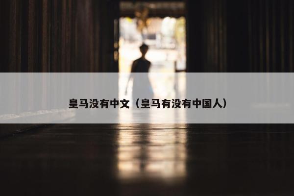 皇马没有中文（皇马有没有中国人）