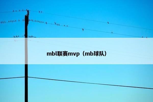 mbl联赛mvp（mb球队）