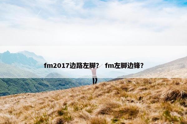 fm2017边路左脚？ fm左脚边锋？