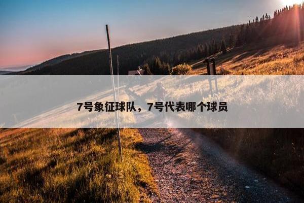 7号象征球队，7号代表哪个球员