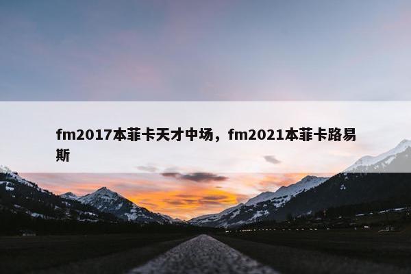 fm2017本菲卡天才中场，fm2021本菲卡路易斯