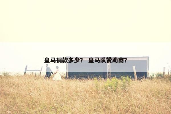 皇马捐款多少？ 皇马队赞助商？