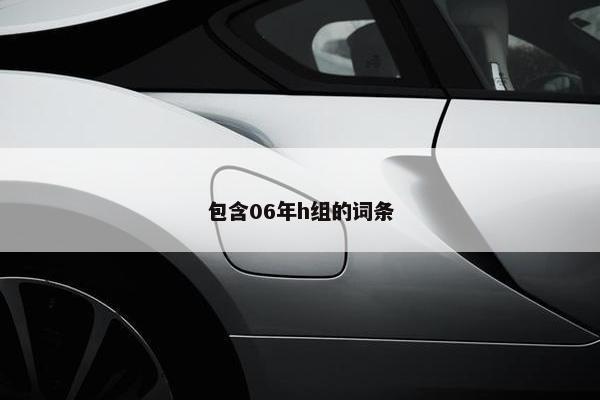 包含06年h组的词条
