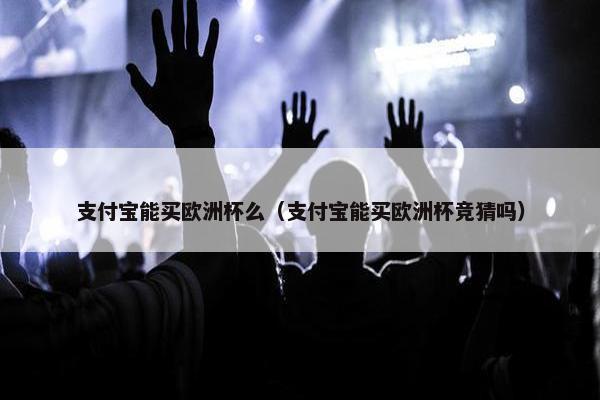 支付宝能买欧洲杯么（支付宝能买欧洲杯竞猜吗）