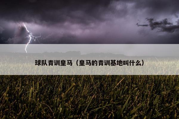 球队青训皇马（皇马的青训基地叫什么）