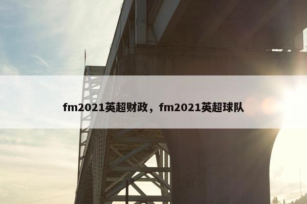 fm2021英超财政，fm2021英超球队
