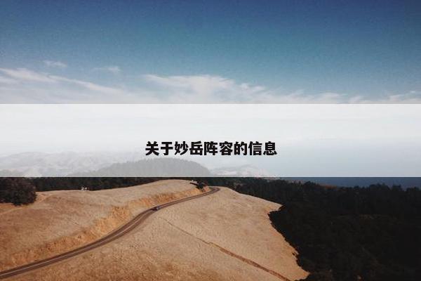 关于妙岳阵容的信息