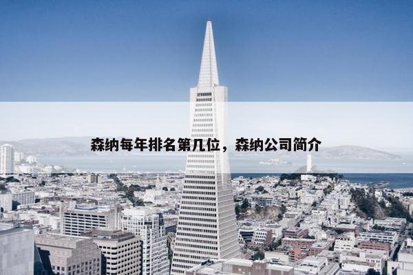 森纳每年排名第几位，森纳公司简介