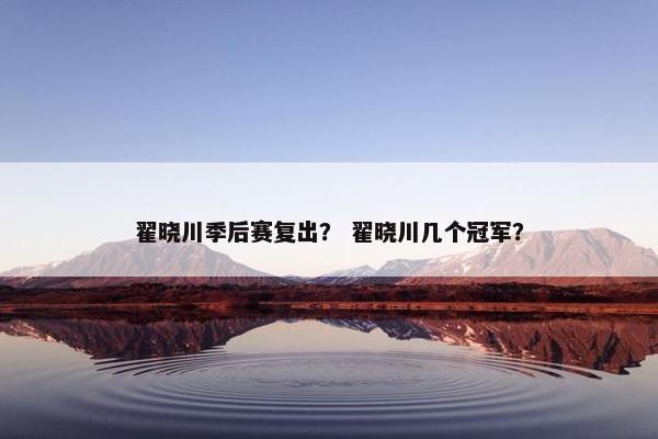 翟晓川季后赛复出？ 翟晓川几个冠军？