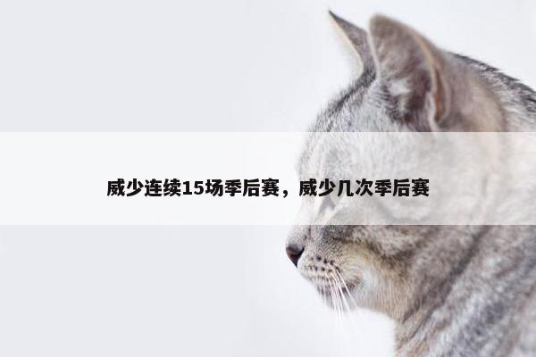 威少连续15场季后赛，威少几次季后赛