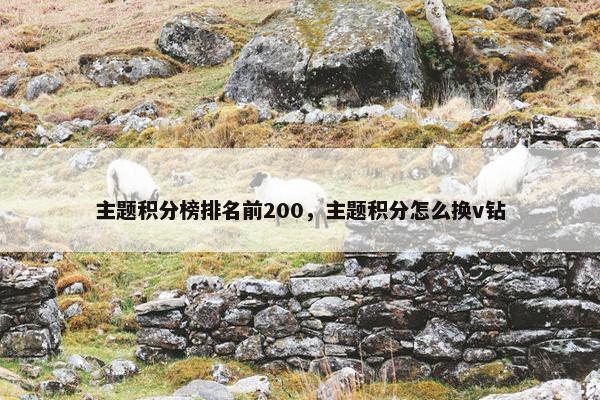 主题积分榜排名前200，主题积分怎么换v钻