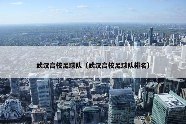 武汉高校足球队（武汉高校足球队排名）