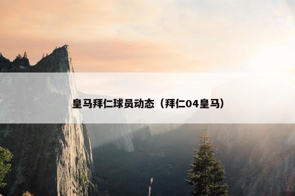 皇马拜仁球员动态（拜仁04皇马）