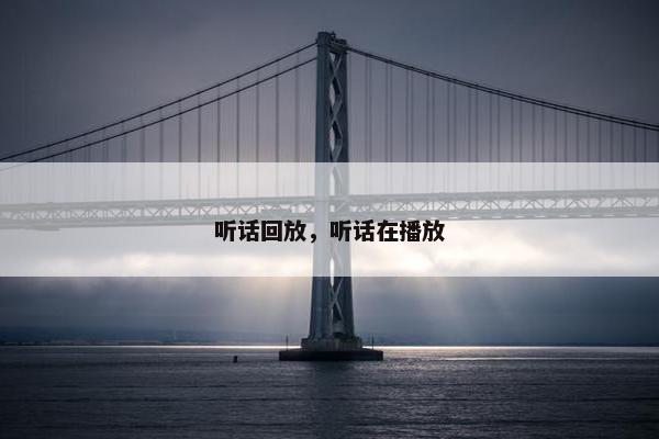 听话回放，听话在播放