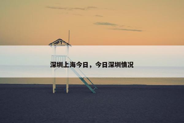 深圳上海今日，今日深圳情况