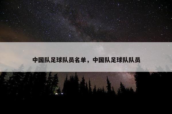 中国队足球队员名单，中国队足球队队员