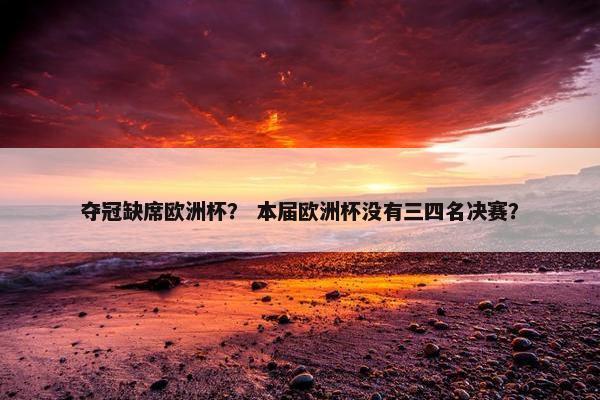 夺冠缺席欧洲杯？ 本届欧洲杯没有三四名决赛？