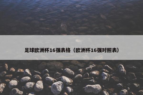 足球欧洲杯16强表格（欧洲杯16强对照表）