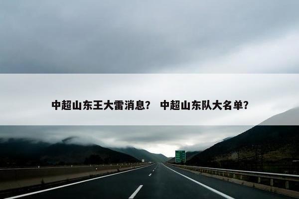 中超山东王大雷消息？ 中超山东队大名单？