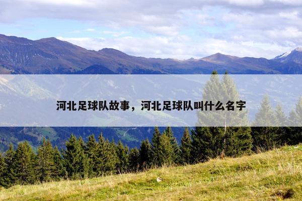 河北足球队故事，河北足球队叫什么名字