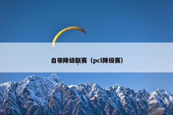 自带降级联赛（pcl降级赛）