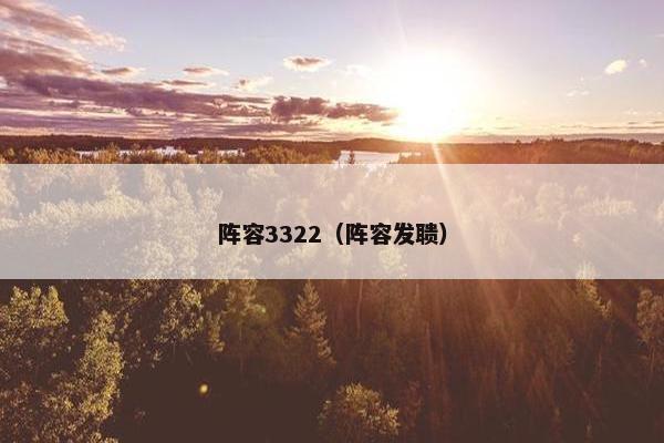 阵容3322（阵容发聩）