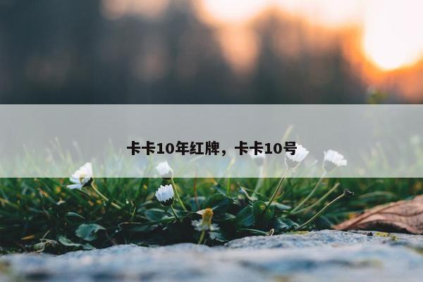 卡卡10年红牌，卡卡10号