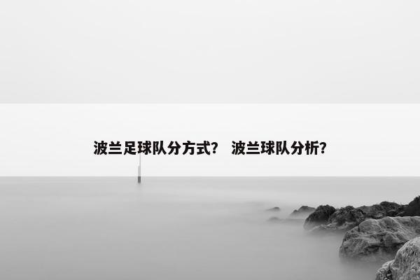 波兰足球队分方式？ 波兰球队分析？