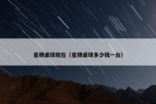 星牌桌球现在（星牌桌球多少钱一台）