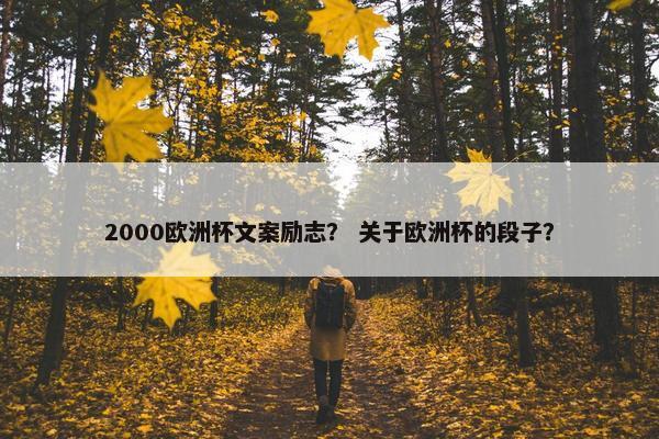 2000欧洲杯文案励志？ 关于欧洲杯的段子？