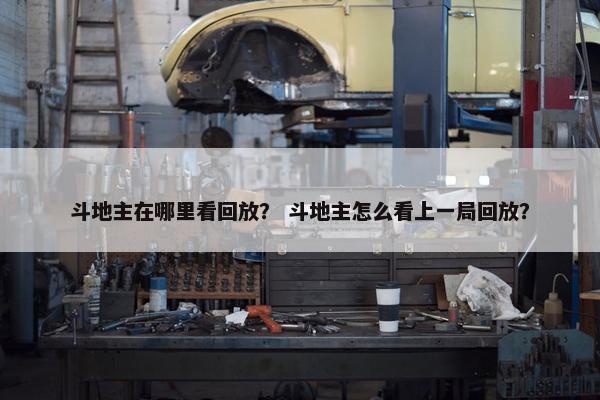 斗地主在哪里看回放？ 斗地主怎么看上一局回放？