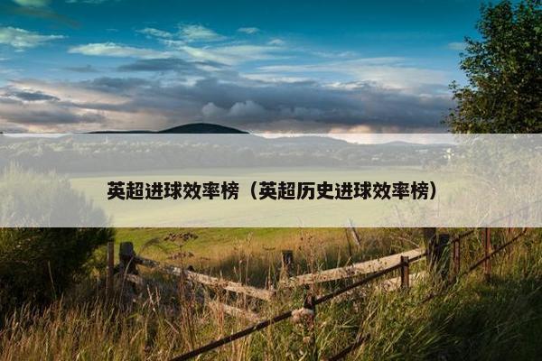 英超进球效率榜（英超历史进球效率榜）