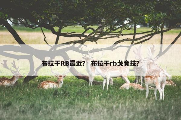 布拉干RB最近？ 布拉干rb戈竞技？