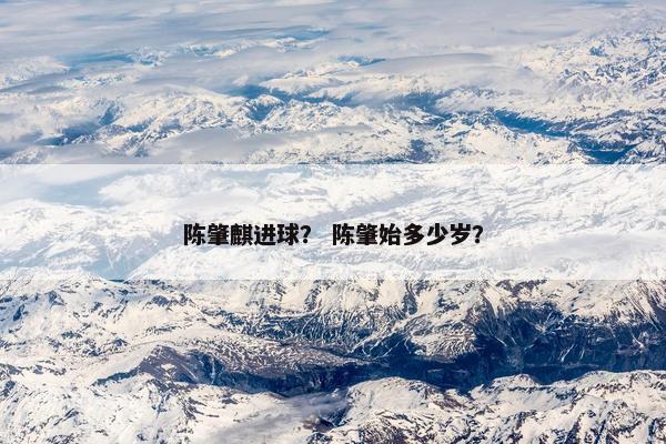 陈肇麒进球？ 陈肇始多少岁？