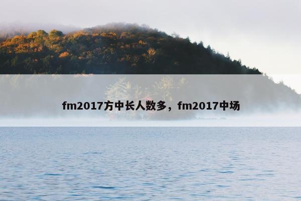 fm2017方中长人数多，fm2017中场