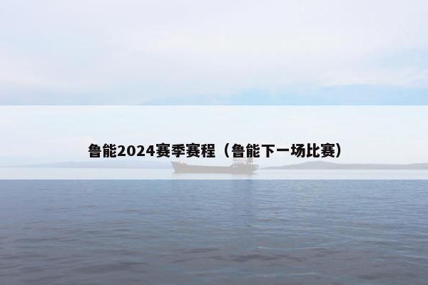 鲁能2024赛季赛程（鲁能下一场比赛）